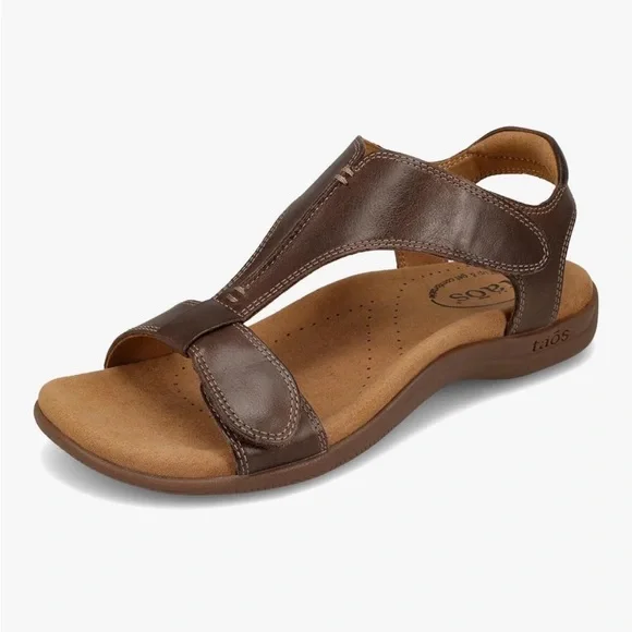 Taos Footwear Dark Brown Leather Sandals - Picture 1 of 13